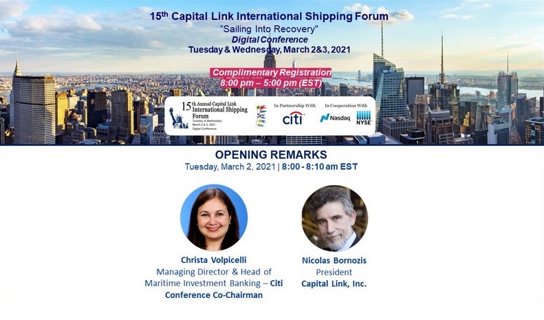 Δείτε τις ομιλίες του 15ου Ετήσιου Capital Link International Shipping Forum