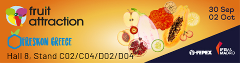 48 επιχειρήσεις, συνεταιρισμούς και φορείς «αποβιβάζει» το εκθεσιακό πρόγραμμα Freskon Greece στην Fruit Attraction 
