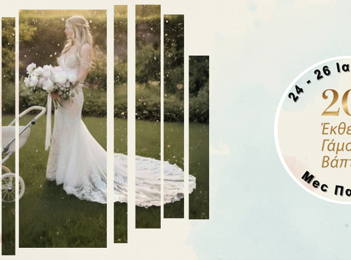 Ετοιμαστείτε για την 20η Έκθεση Γάμου &amp; Βάπτισης στις 24 έως 26 Ιανουαρίου 2026